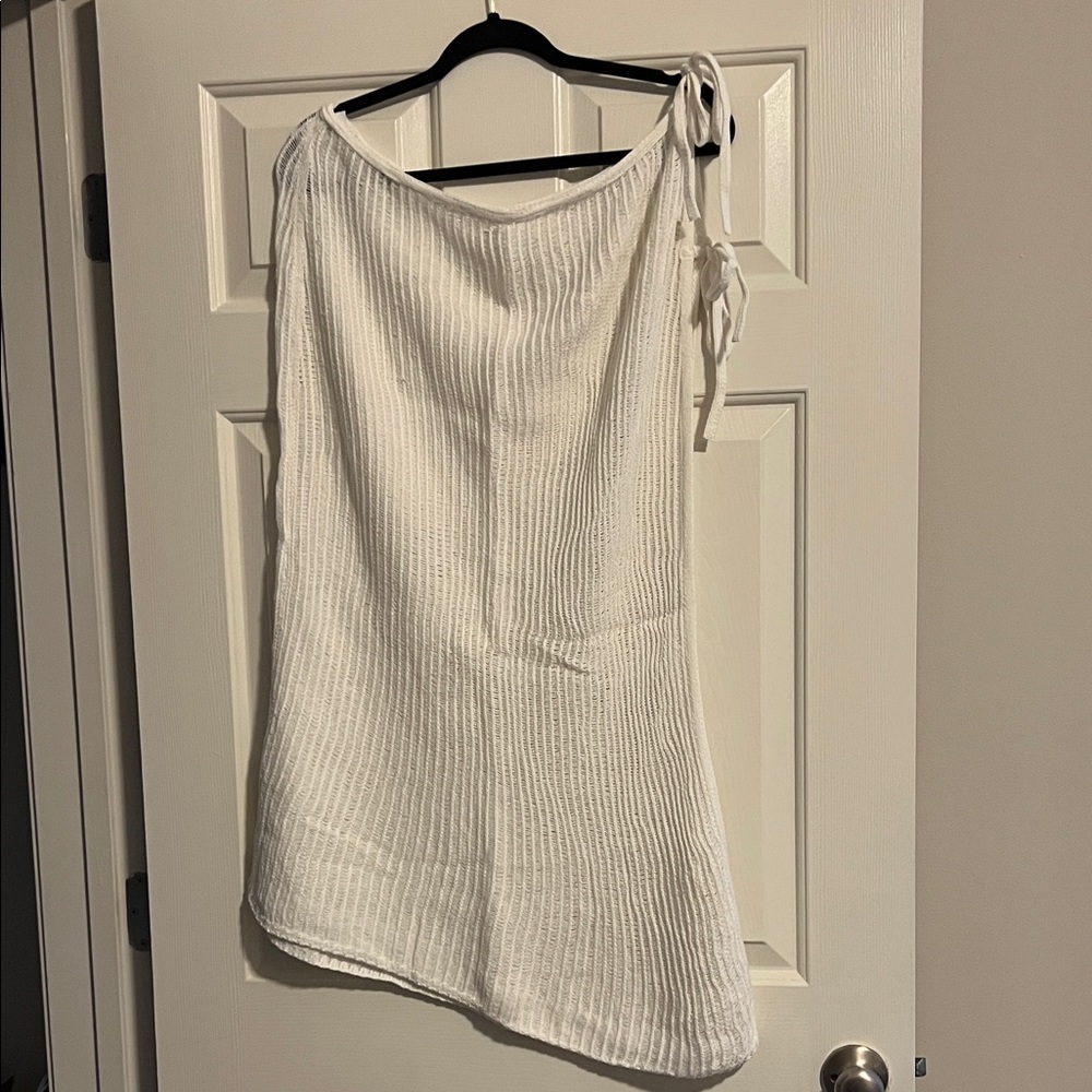 Aerie White Knit Swim Coverup